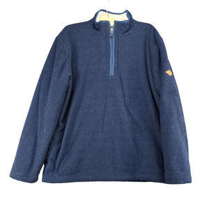 Orvis Classic Collection Men's 1/4 Zip Fleece Lined Pullover Blue Medium